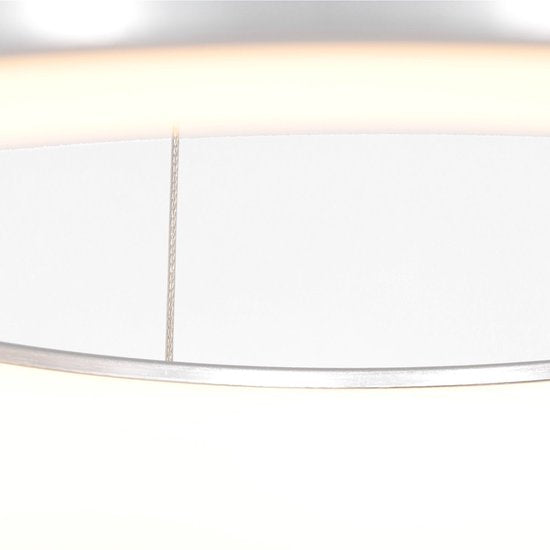 Suspension Ringlede 2695ZI argentée, ronde, 48 cm, hauteur réglable, en plastique et acier, design moderne Steinhauer pour usage intérieur