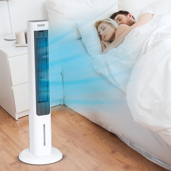 Livington ChillTower - Refroidisseur d'air à eau - climatiseur portable à 3 niveaux - puissant refroidisseur d'air « maxi-tower » avec un réservoir offrant 12 heures de refroidissement