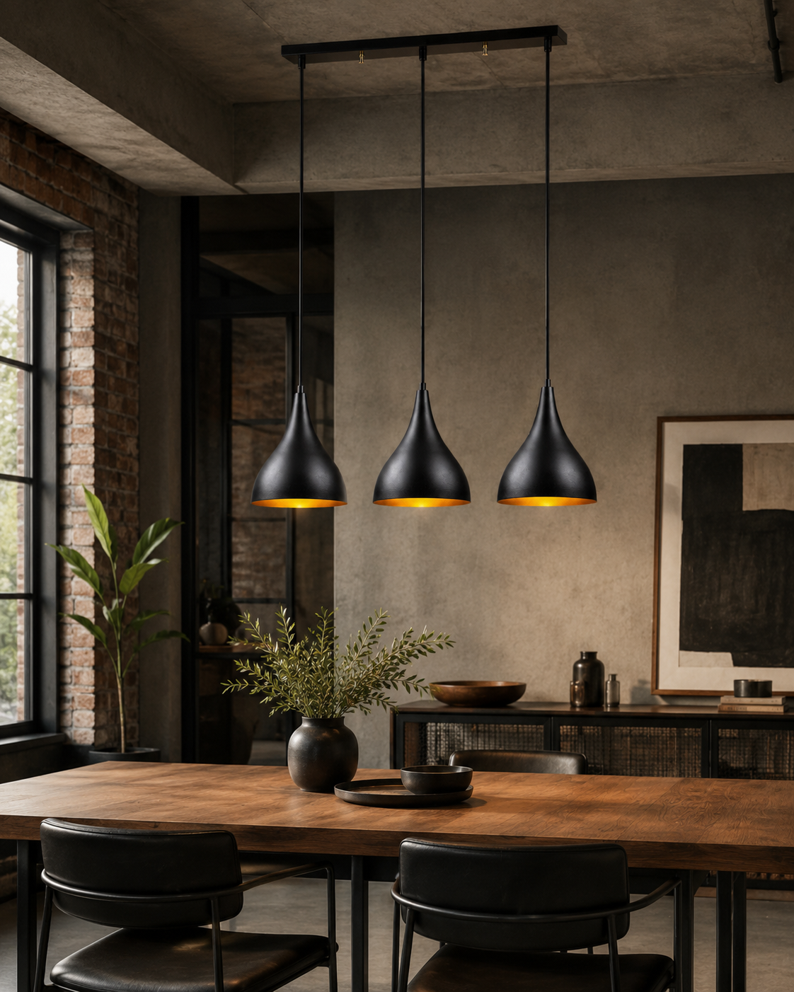 Suspension Squid Lighting - 72 x 22 x 110 cm - Noir