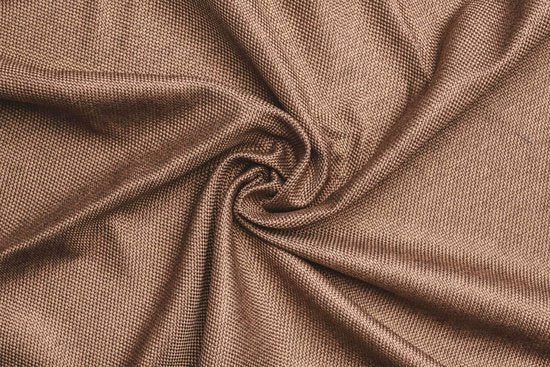 Larson - Rideau occultant tissé de luxe - crochets - brun chocolat - 150 x 250 cm - occultant & prêt-à-porter