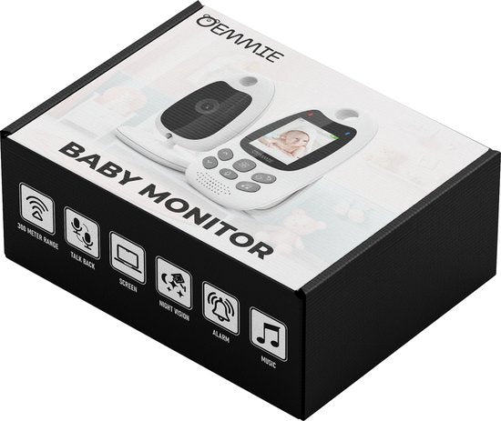 Oemmie Baby Monitor - Baby Monitor avec caméra - Baby Monitor - Baby Camera - Video & Audio - Night Vision - White