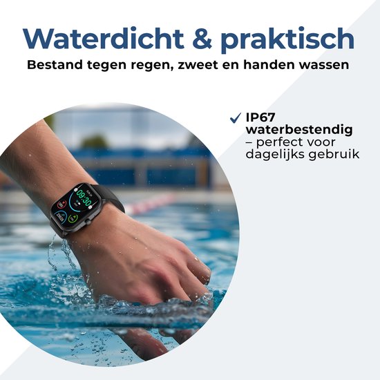 Montre connectée Denver - Android / iOS - Fonction téléphone complète - Écran AMOLED - Montre de sport - Cardiofréquencemètre - Oxymètre de pouls - Moniteur de sommeil - SWC187B