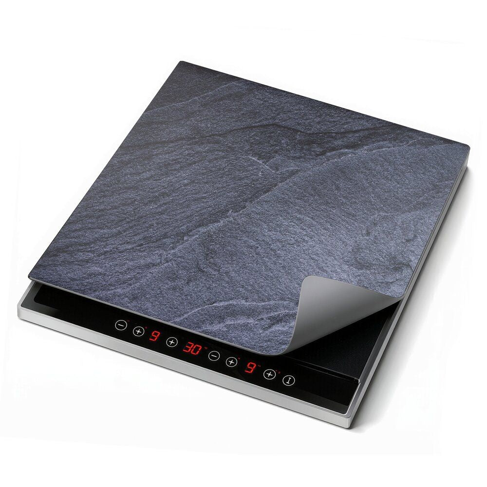WENKO Tapis de protection pour plaque de cuisson, aspect ardoise - 60 x 52 cm - PVC résistant à la chaleur