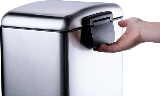 Dirt Devil Pedal bin 20 litres - Poubelle - acier inoxydable - Silver