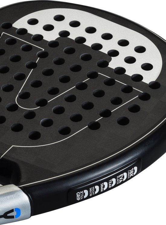 Raquette de padel - TUYO - Silver Stealth+ - pour l'attaquant - drop shape