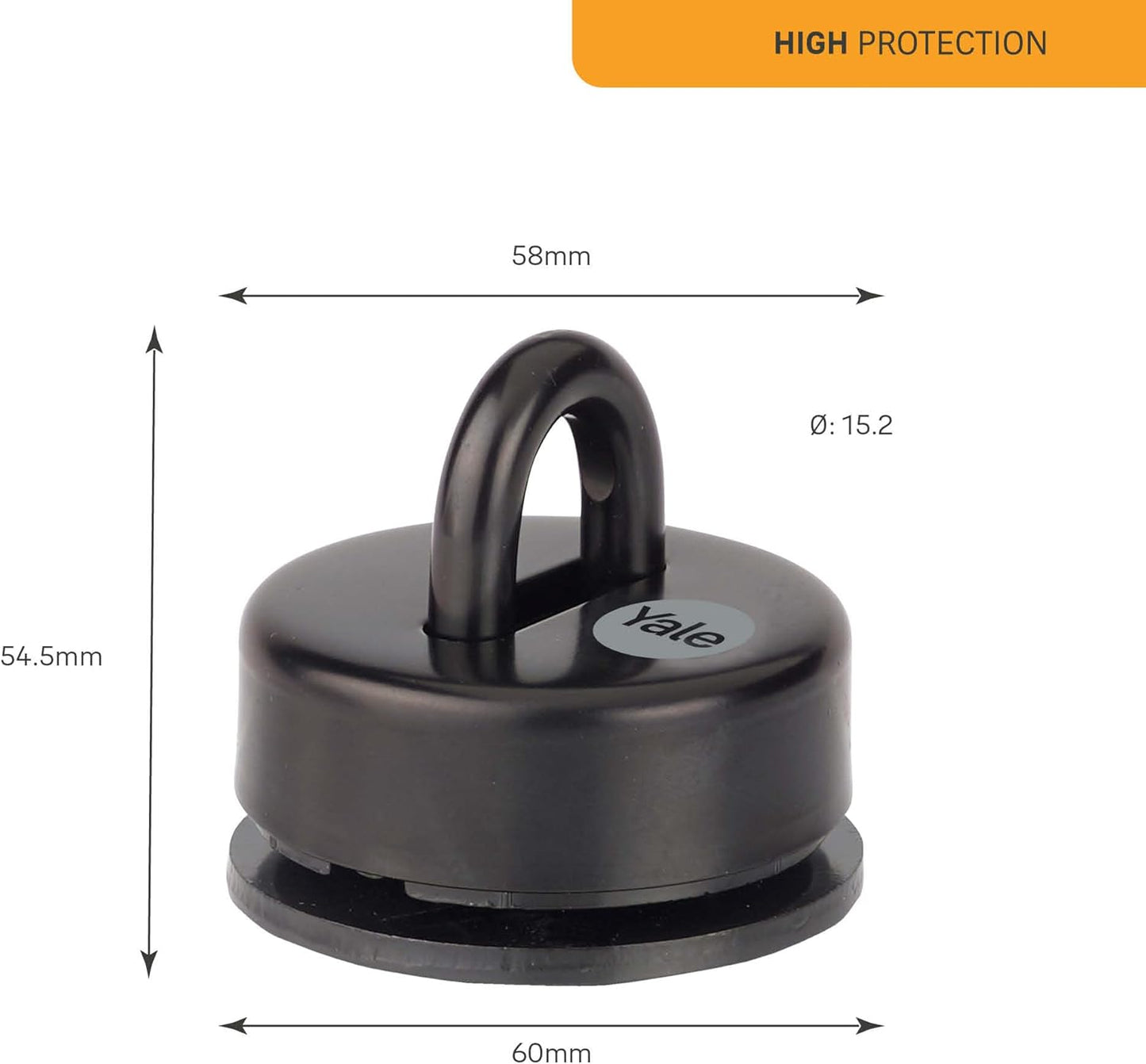 Yale Y730B60231 Ancrage Noir Haute Protection