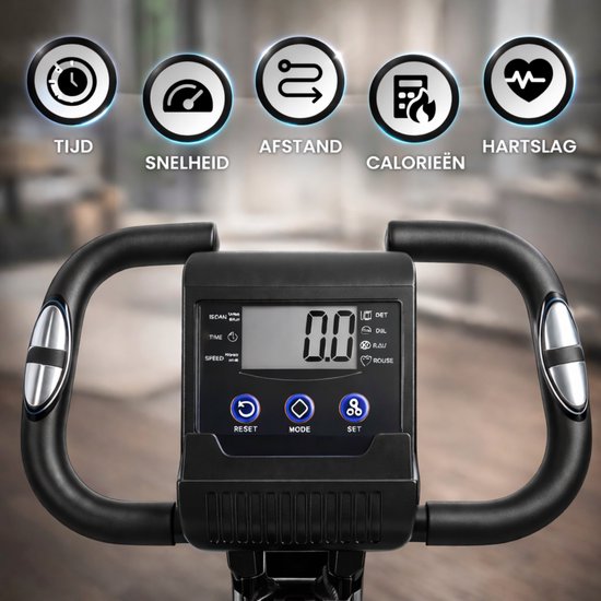 Vélo d'exercice Fitby - Vélo de fitness - Pliable - Fonction Hardcore - 10 niveaux de résistance - Vélos d'exercice fitness