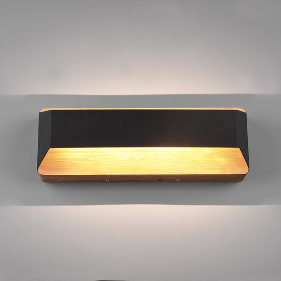 TRIO ARINO - Applique - Noir mat - incl. 1x SMD 13.5 W - Eclairage vers le haut et vers le bas - Dimmable avec interrupteur - Montage mural - Source lumineuse non remplaçable