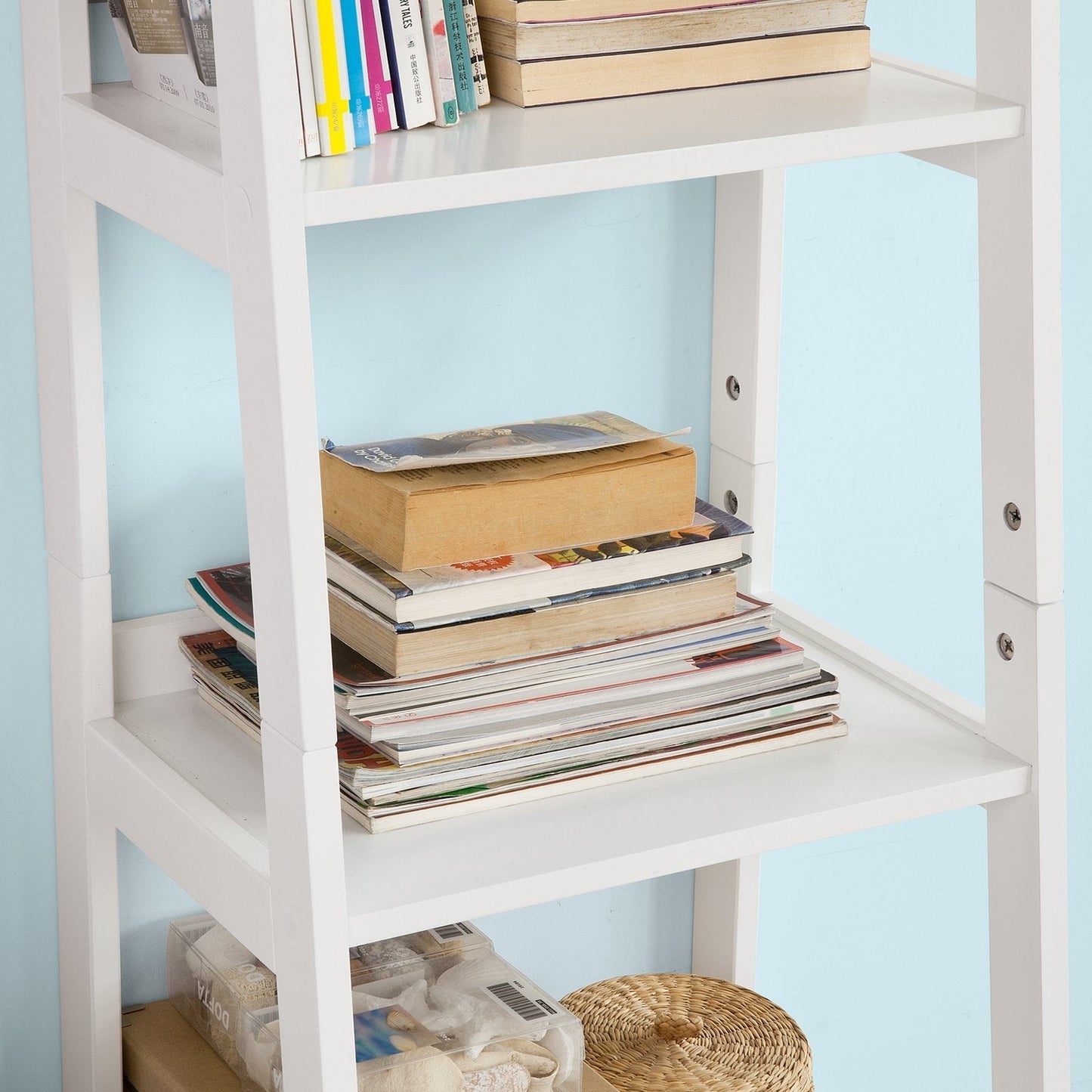 SoBuy Bibliothèque avec tiroir - Blanc -160x44x40cm