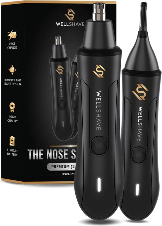 Wellshave 2 in 1 Nose Trimmer Premium - Tondeuse pour sourcils et oreilles - Tondeuse pour hommes - Tondeuse pour sourcils