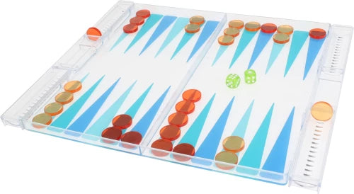 Jeu de backgammon Rouge et bleu