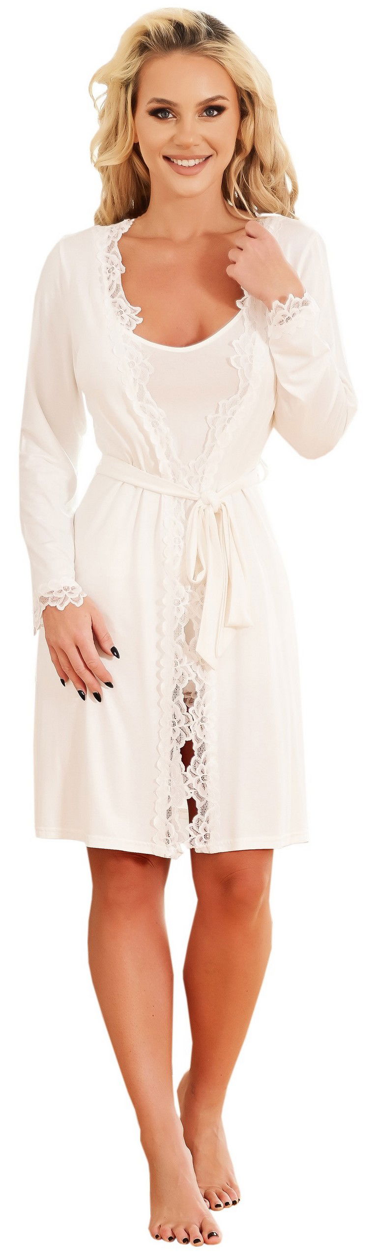 Robe de chambre Kalimo flores - Ecru - L