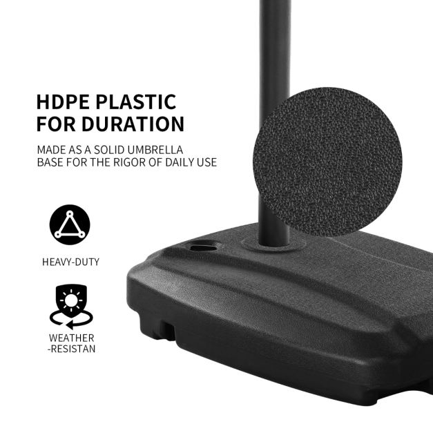 Coast Round Umbrella Stand Portable Umbrella Base for Patio up to 95 kg Black