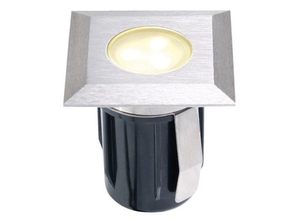 Garden Lights Atria Downlight - avec système Plug And Play 12 volts, boîtier résistant à l'eau Ip67 et câble d'un mètre - pour terrasses et patios - acier inoxydable gris - Zero Comma Five Watts