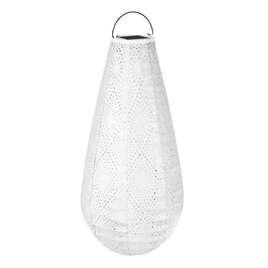 VONROC - Luna lanterne solaire Goutte à goutte avec LED - Blanc - Fait à la main - matériau résistant aux intempéries - 40x20 cm