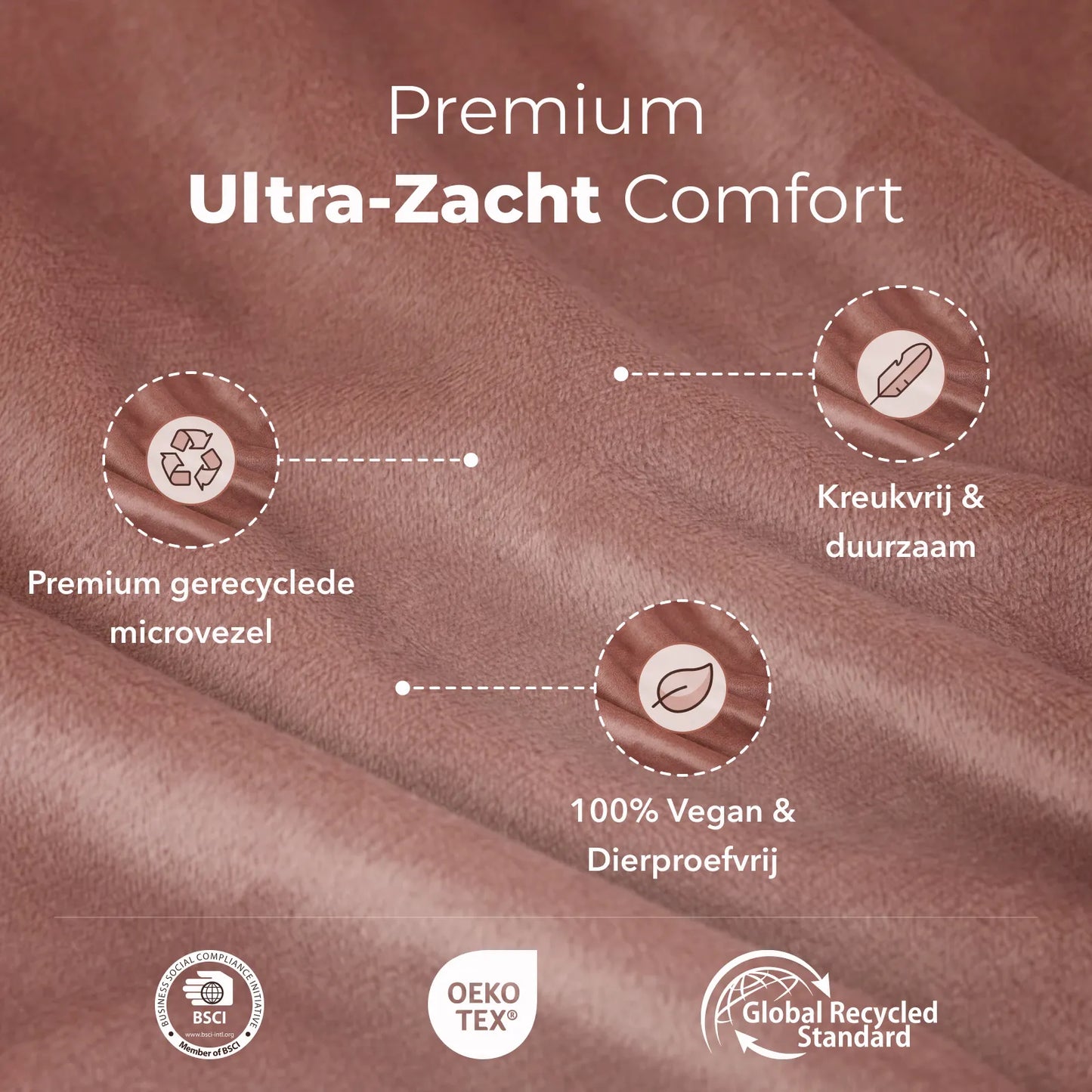 Sjumo - Silky Smooth Duvet Cover - 260x220 cm - Blush Pink Cotton-Satin - High Quality Gloss & Silky Soft - Anti-allergic & Breathable - Includes 2 Free Pillowcases