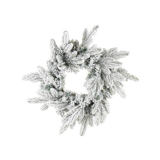 Bizzotto Couronne de neige boho Harvard D60 cm - tons naturels avec effet de neige