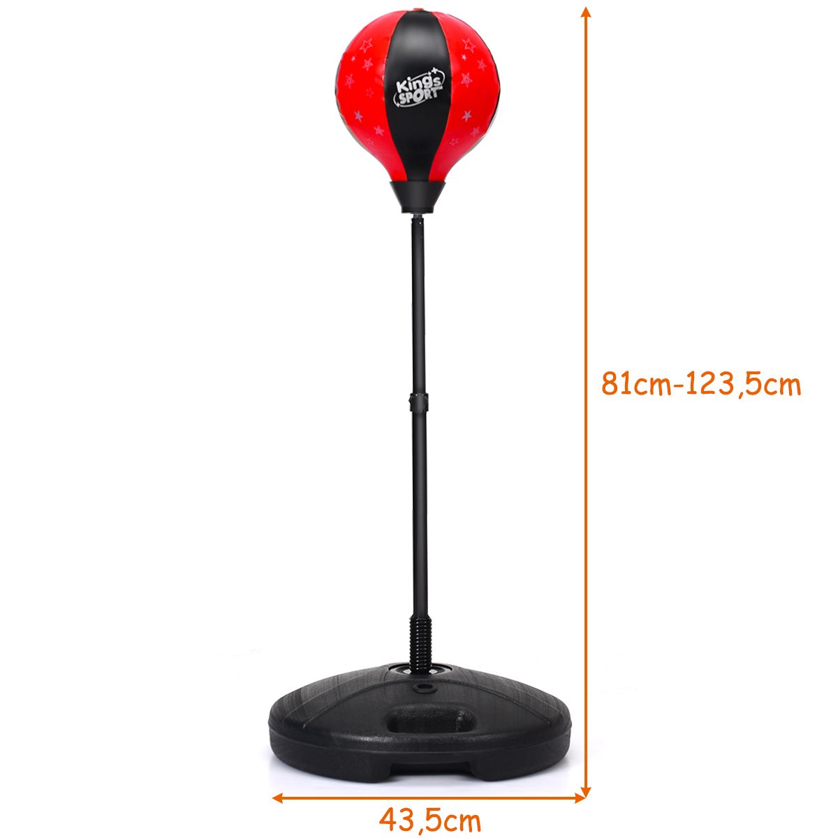 Coast Children's Boxing Set Adjustable Boxing Ball Holder with Gloves and Pump 81-123.5 cm Black/Red