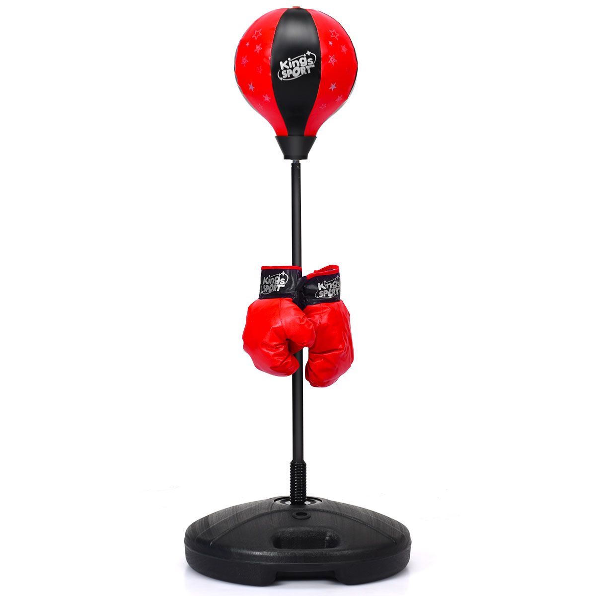 Coast Children's Boxing Set Adjustable Boxing Ball Holder with Gloves and Pump 81-123.5 cm Black/Red