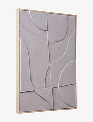 House Nordic Madeline Décoration murale Toile Relief - 50x70x3 cm - Blanc