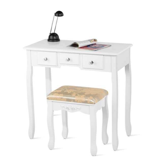 Coast Table à langer - Rotation 360° - MDF - Tabouret inclus - 80 x 40 x 136 cm - Blanc