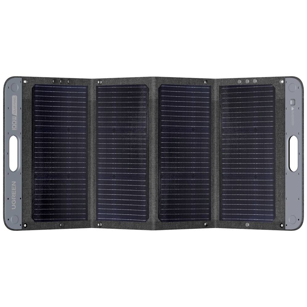 Panneau solaire pliable Ugreen 100W noir - 574x540 mm (replié) / 1290x540x410 mm (assemblé) - 5.5A Monocristallin