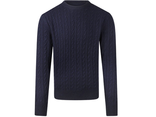 McGregor Cable Crew Neck Sweater Navy - Taille S - Bleu foncé