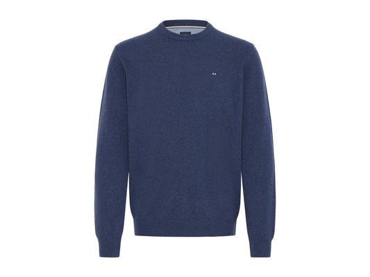 Fq1924 Fqhamilton Knitted Sweater Hommes XL Dark Denim Melange
