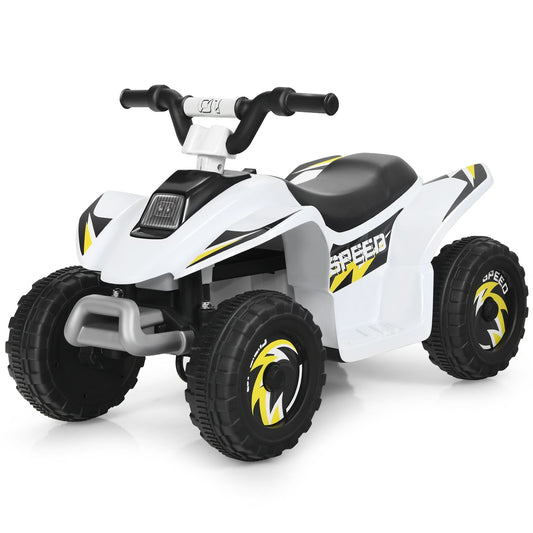 Coast Mini Quad 6V à batterie pour les enfants - 73 x 40 x 44.5 cm - Blanc