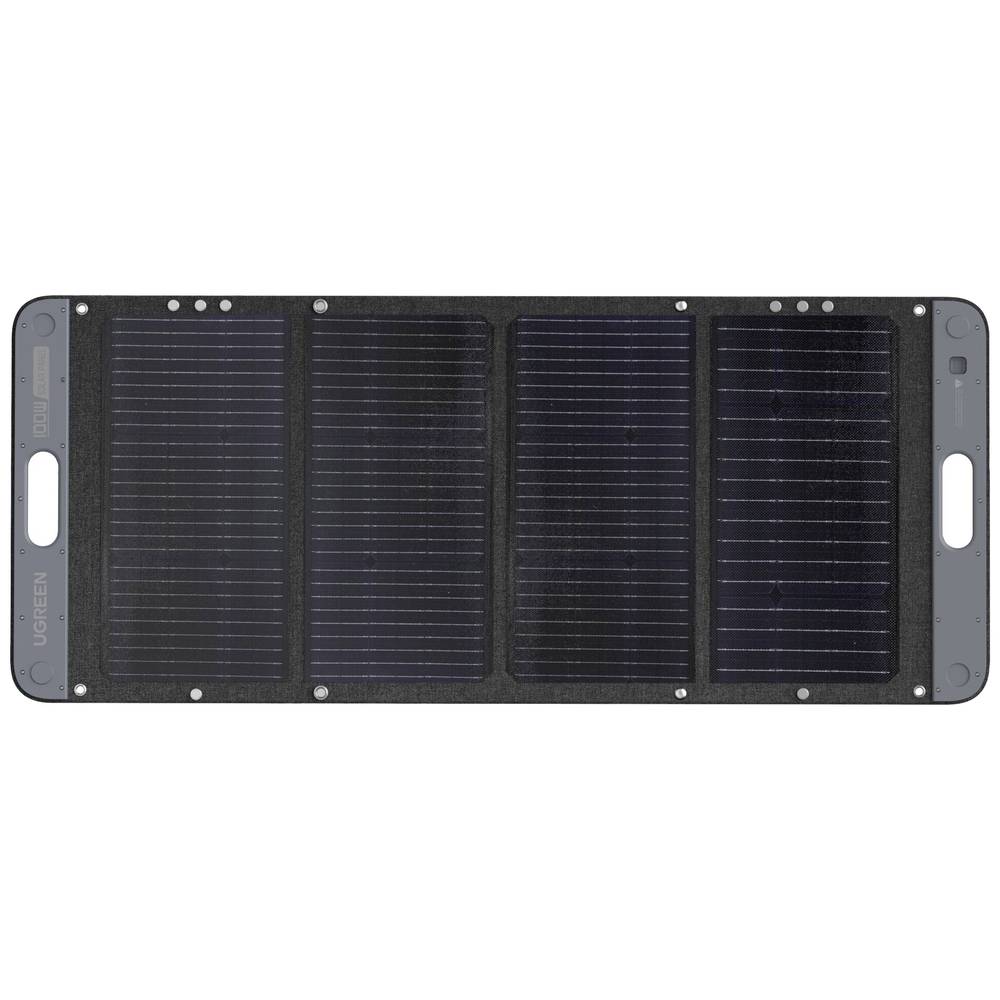 Panneau solaire pliable Ugreen 100W noir - 574x540 mm (replié) / 1290x540x410 mm (assemblé) - 5.5A Monocristallin