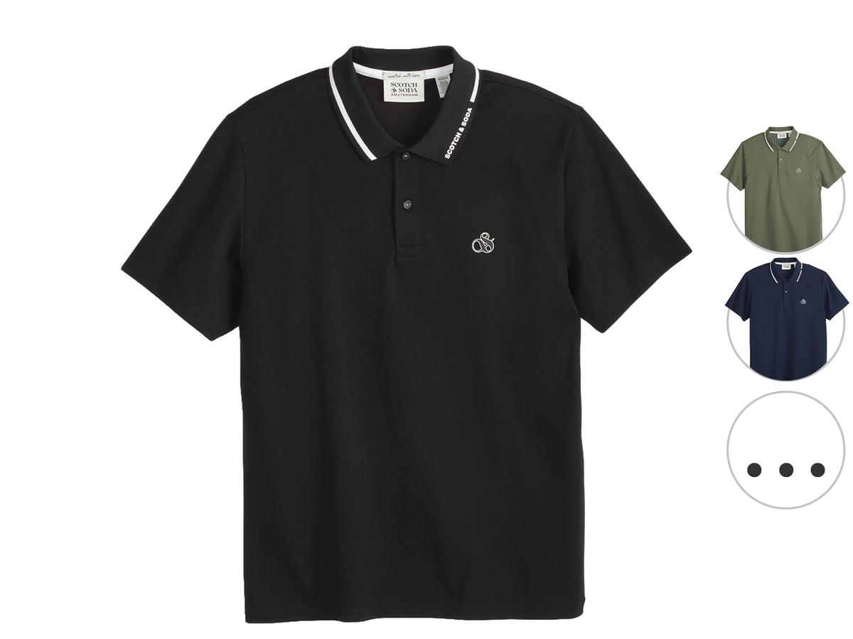 Polo à pointes Scotch & Soda XL Noir/Bleu SSP26VMB-21151 SSP26VMT-21151