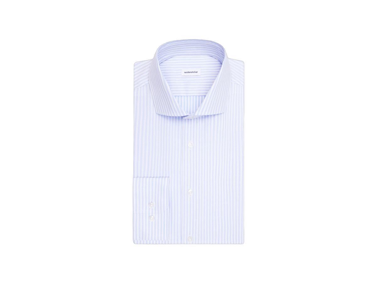 Seidensticker Spread Kent Shirt Slim Fit 42 Light Blue | Business Shirt 01.849939-12