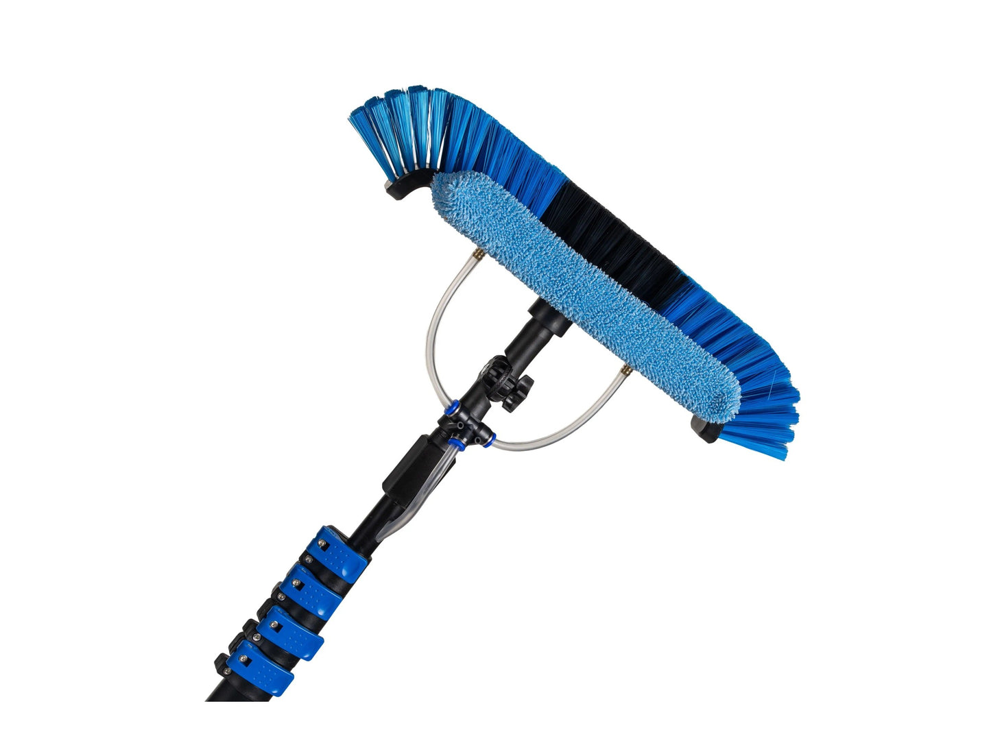 Brosse à eau télescopique Nexxt 5 en 1 - 7 m - Tête réglable 29 x 7 x 10 cm - Tuyau de 9 m inclus