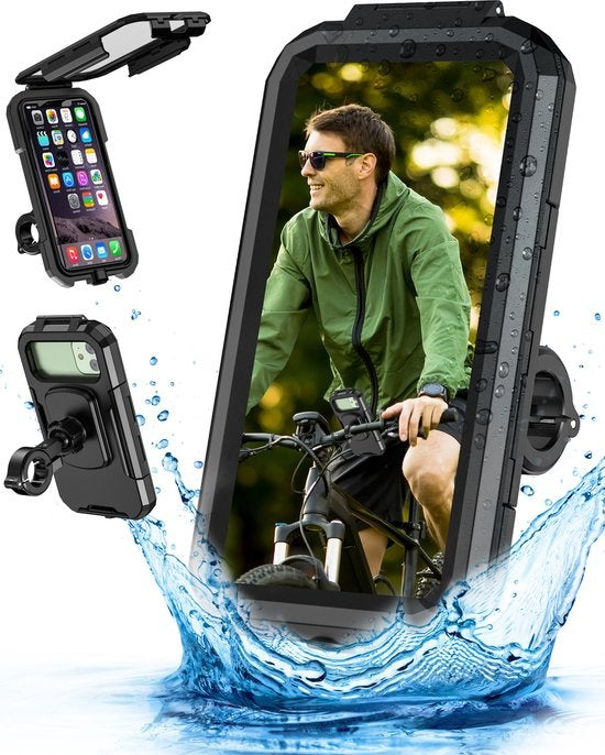 Support de téléphone pour vélo - iSetchi - Étanche - Anti-choc - Noir