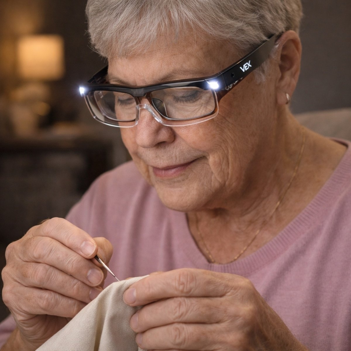 VEX - Lunettes loupe avec lumière LED - Grossissement 160% - Accessoires inclus - Noir