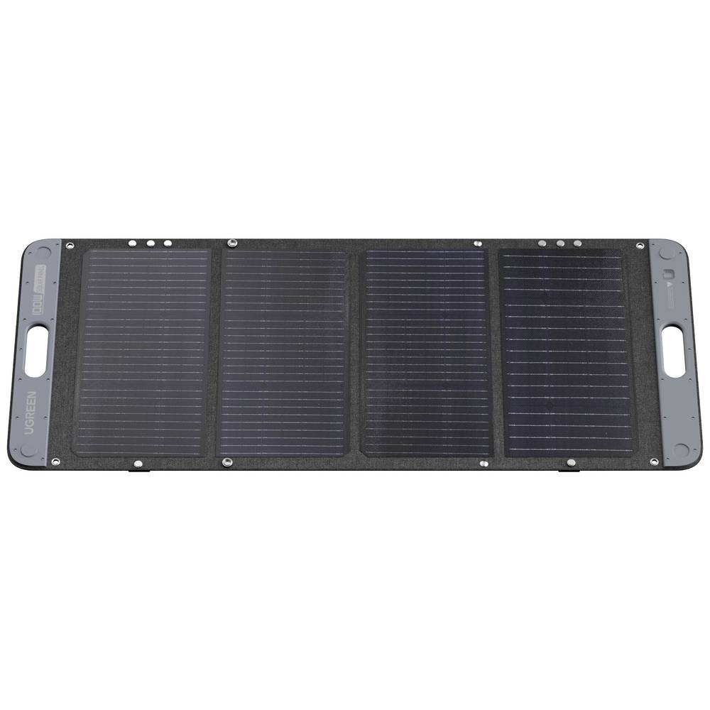 Panneau solaire pliable Ugreen 100W noir - 574x540 mm (replié) / 1290x540x410 mm (assemblé) - 5.5A Monocristallin