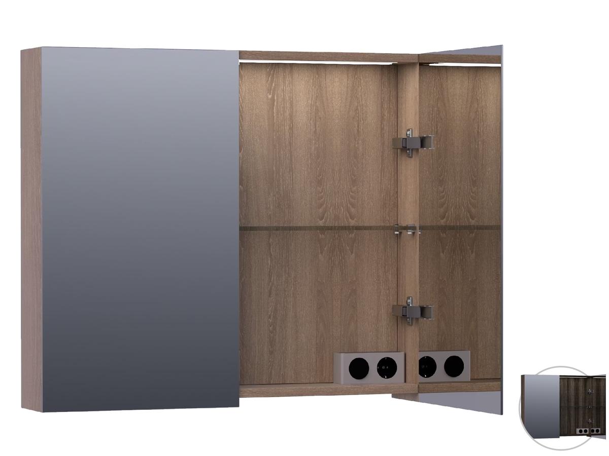 Brauer Dual 80 Armoire de toilette - 80 cm - Legno Viola