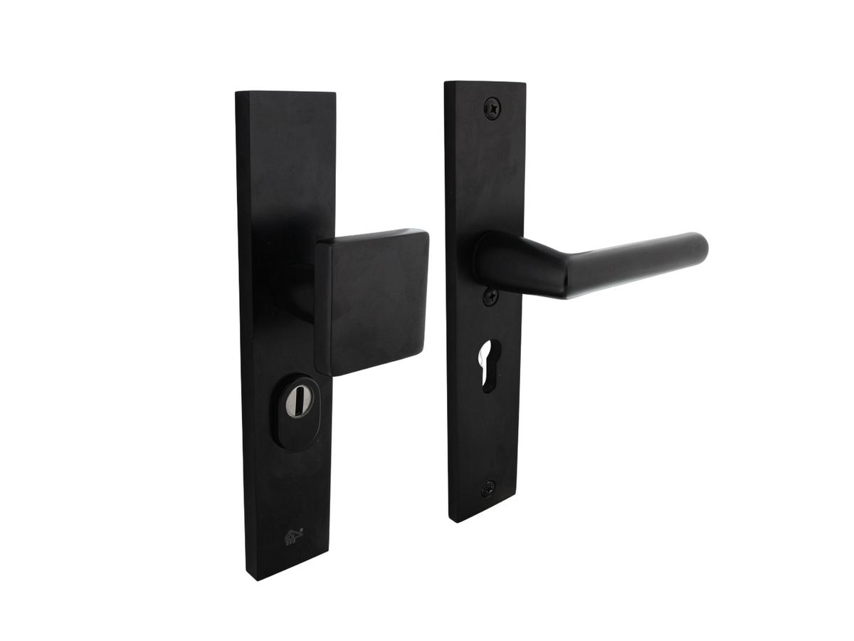 Intersteel Security hardware Jura Handle/Kruk met Veerconstructie en Kerntrekbeveiliging - SKG3 Rectangulaire 250x50mm Profil trou de cylindre 5 - Anthracite