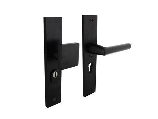 Intersteel Security hardware Jura Handle/Kruk met Veerconstructie en Kerntrekbeveiliging - SKG3 Rectangulaire 250x50mm Profil trou de cylindre 5 - Anthracite