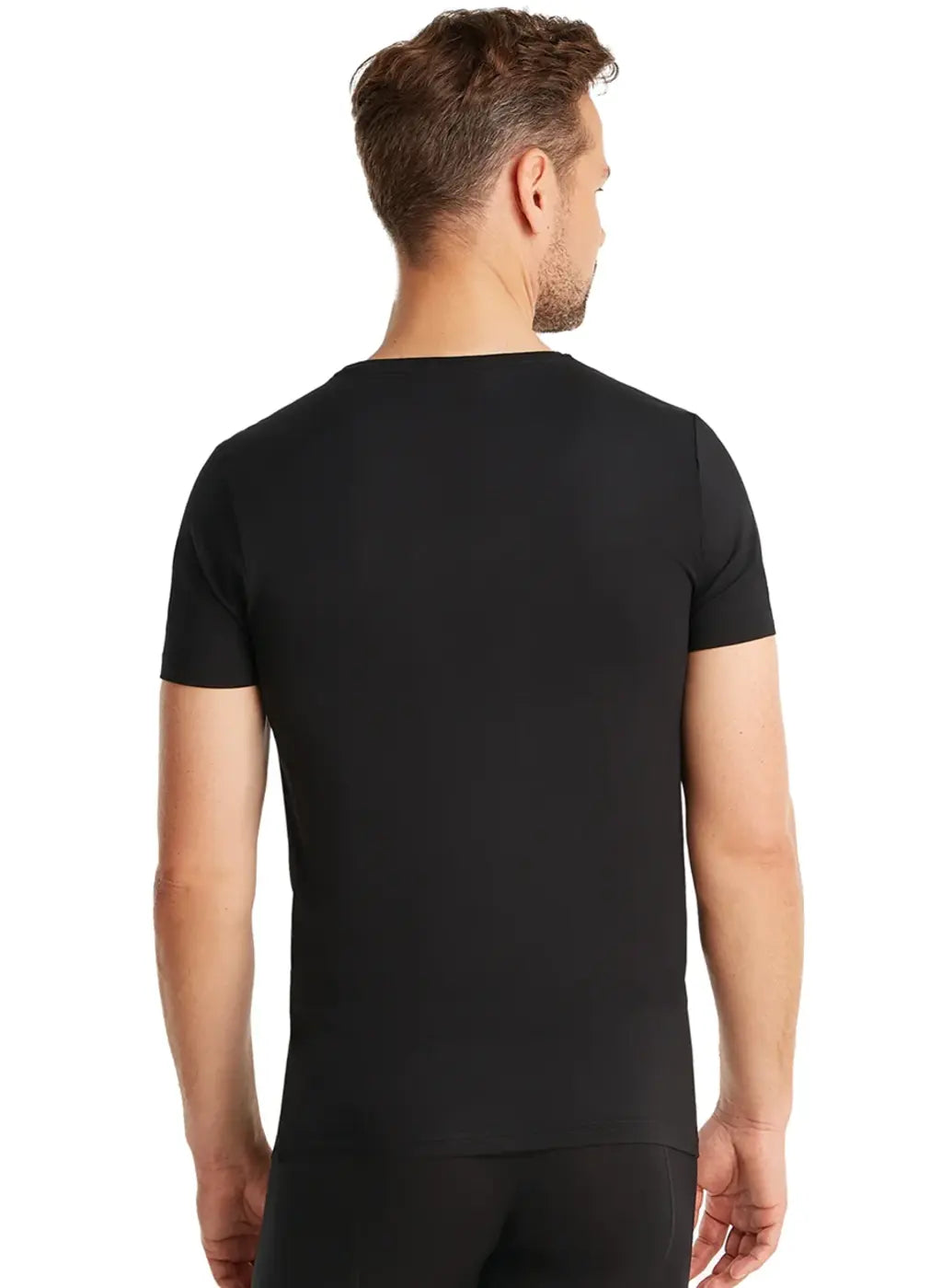 3x Ten Cate - T-shirt homme Bamboo Basic - Col rond - Noir - Taille S