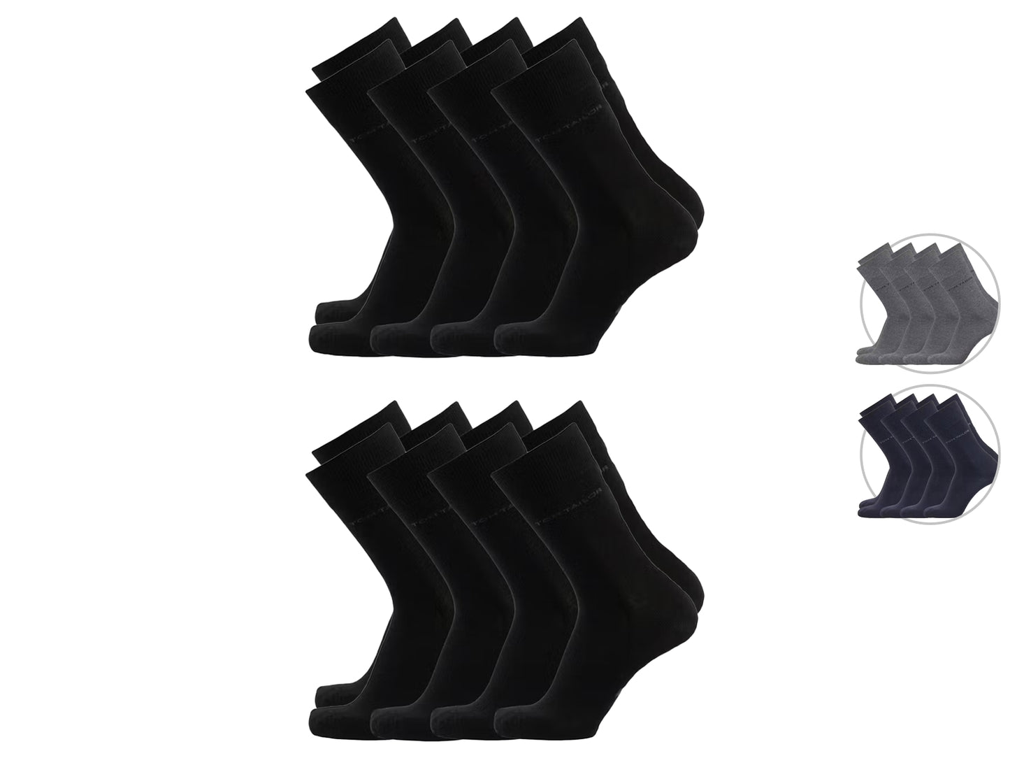 Tom Tailor 8 paires de chaussettes de travail bleu foncé - Taille 43-46