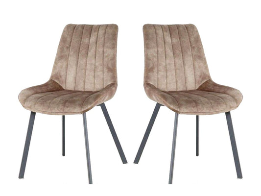 Furniture31 Riva Dining Chair - Taupe - Duopack - 2 Pieces