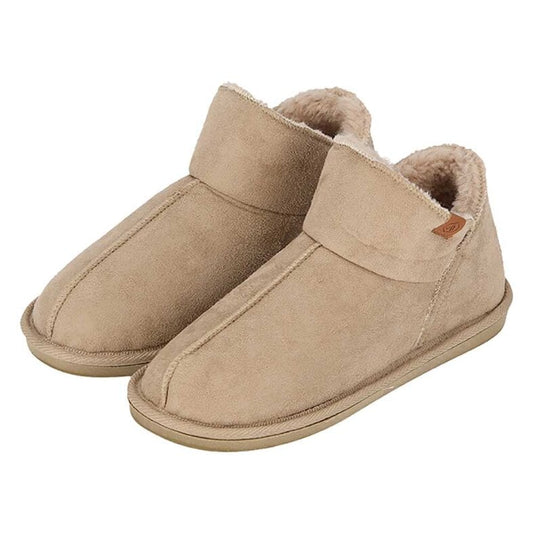 Apollo Ladies Slippers Suede Beige