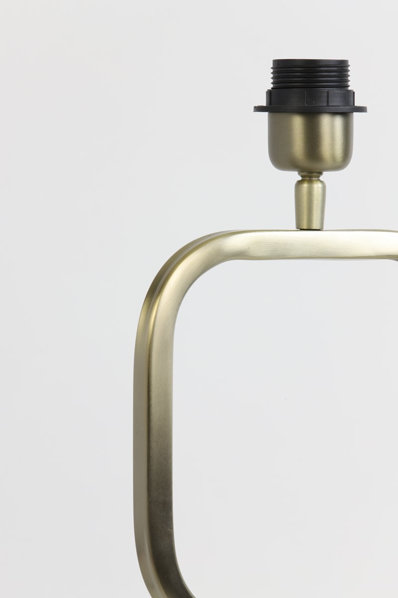 Light & Living - Pied de lampe Lutika - 23 x 11,5 x 46 cm - Or clair - Métal - Design rectangulaire - Prise E27 - Luxe et modernité