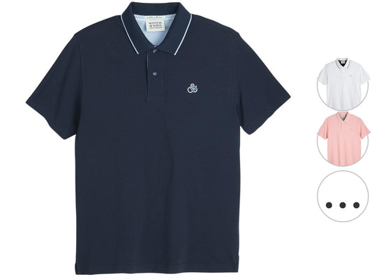 Polo à pointes Scotch & Soda Hommes XXL Glacier Ice 482 SSP26VMT-21156