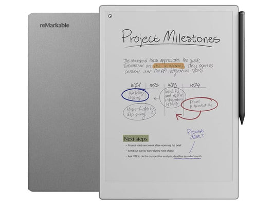 reMarkable Paper Pro Tablet with Marker Plus & Book Folio - Remis à neuf - Blanc