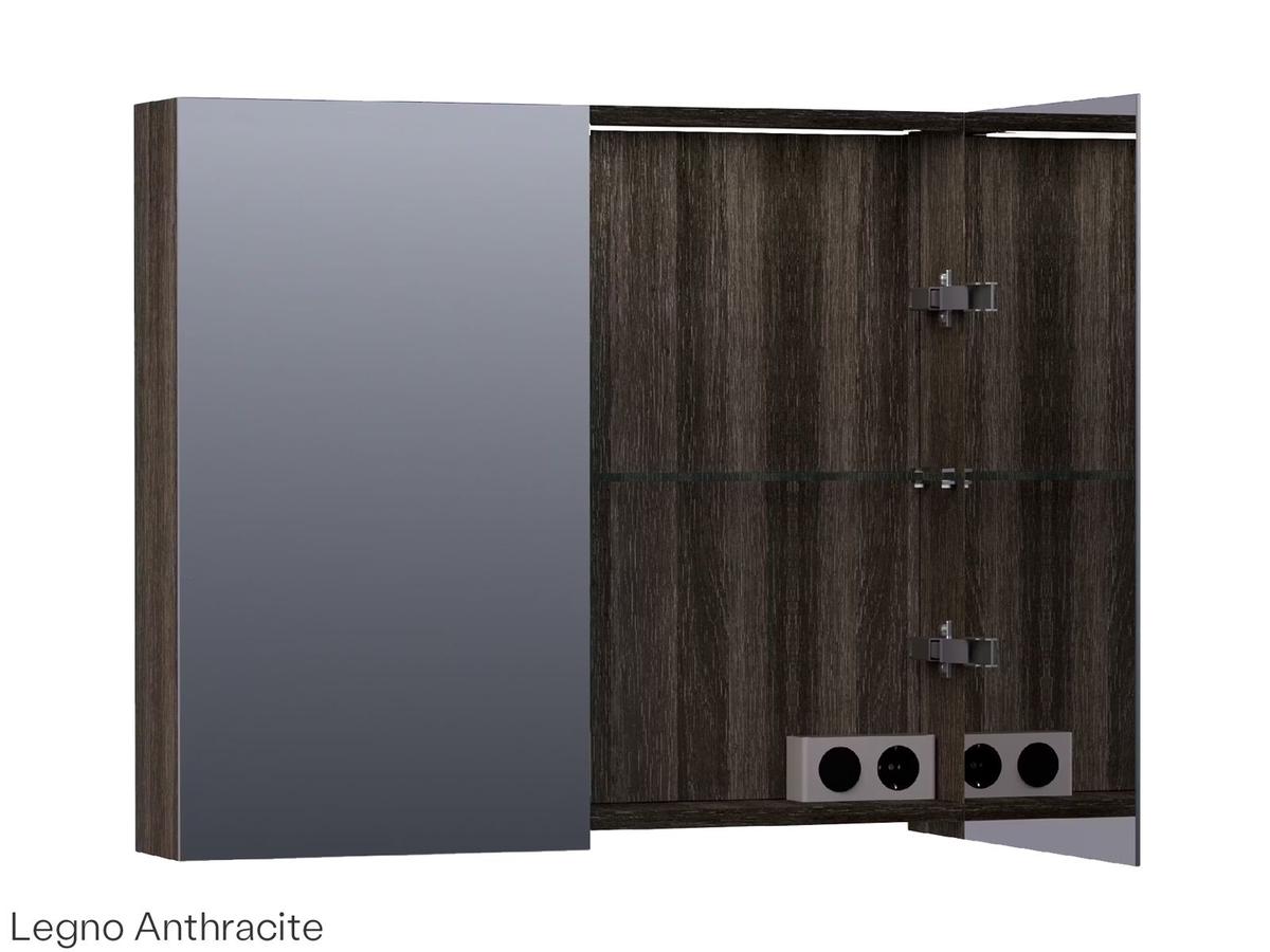 Brauer Dual 80 Armoire de toilette - 80 cm - Legno Viola