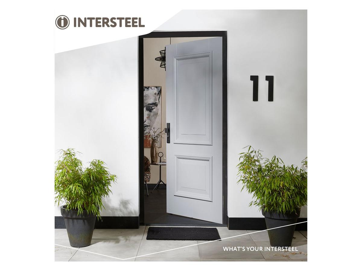 Intersteel Security hardware Jura Handle/Kruk met Veerconstructie en Kerntrekbeveiliging - SKG3 Rectangulaire 250x50mm Profil trou de cylindre 5 - Anthracite