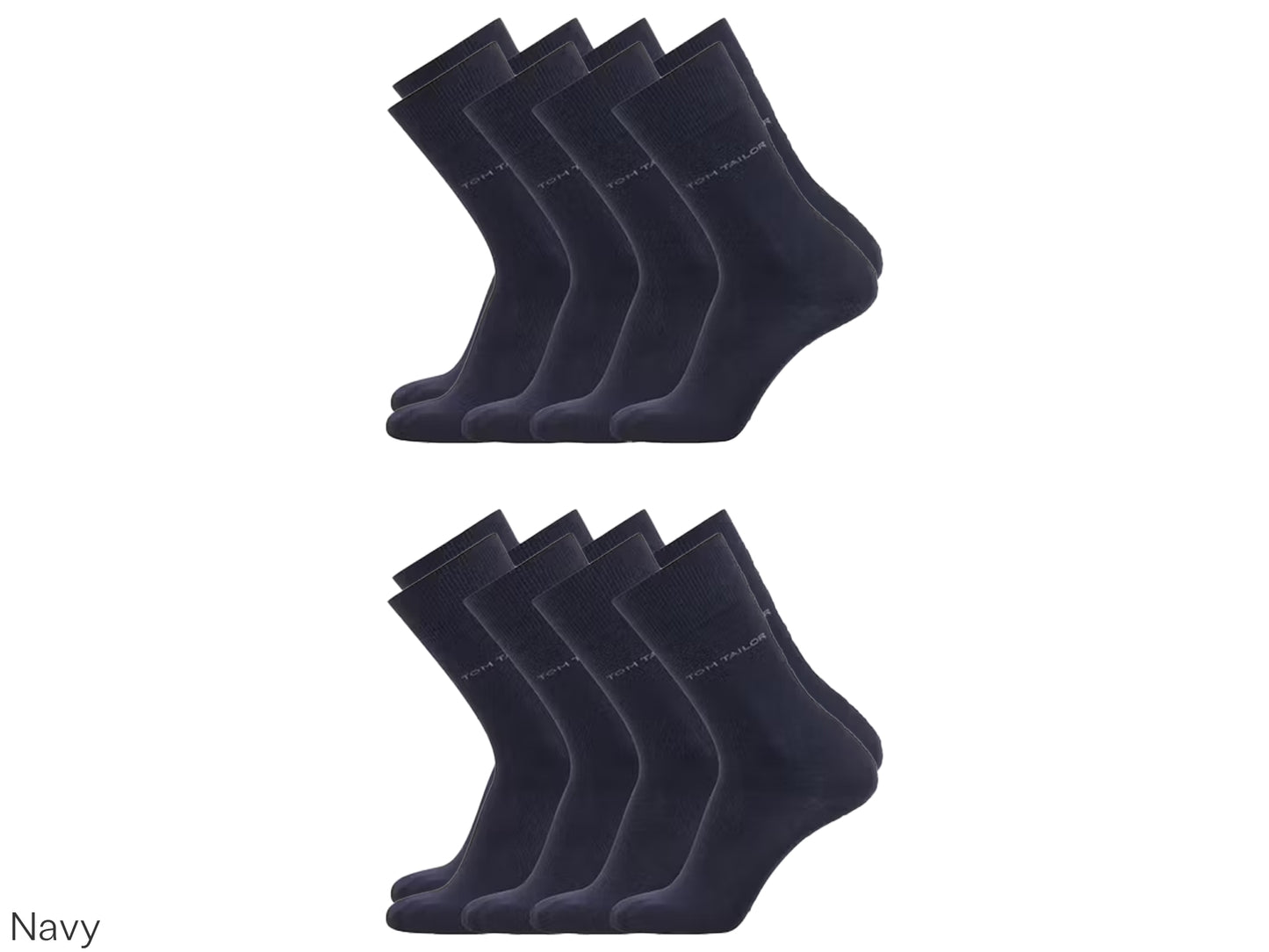 Tom Tailor 8 paires de chaussettes de travail bleu foncé - Taille 43-46