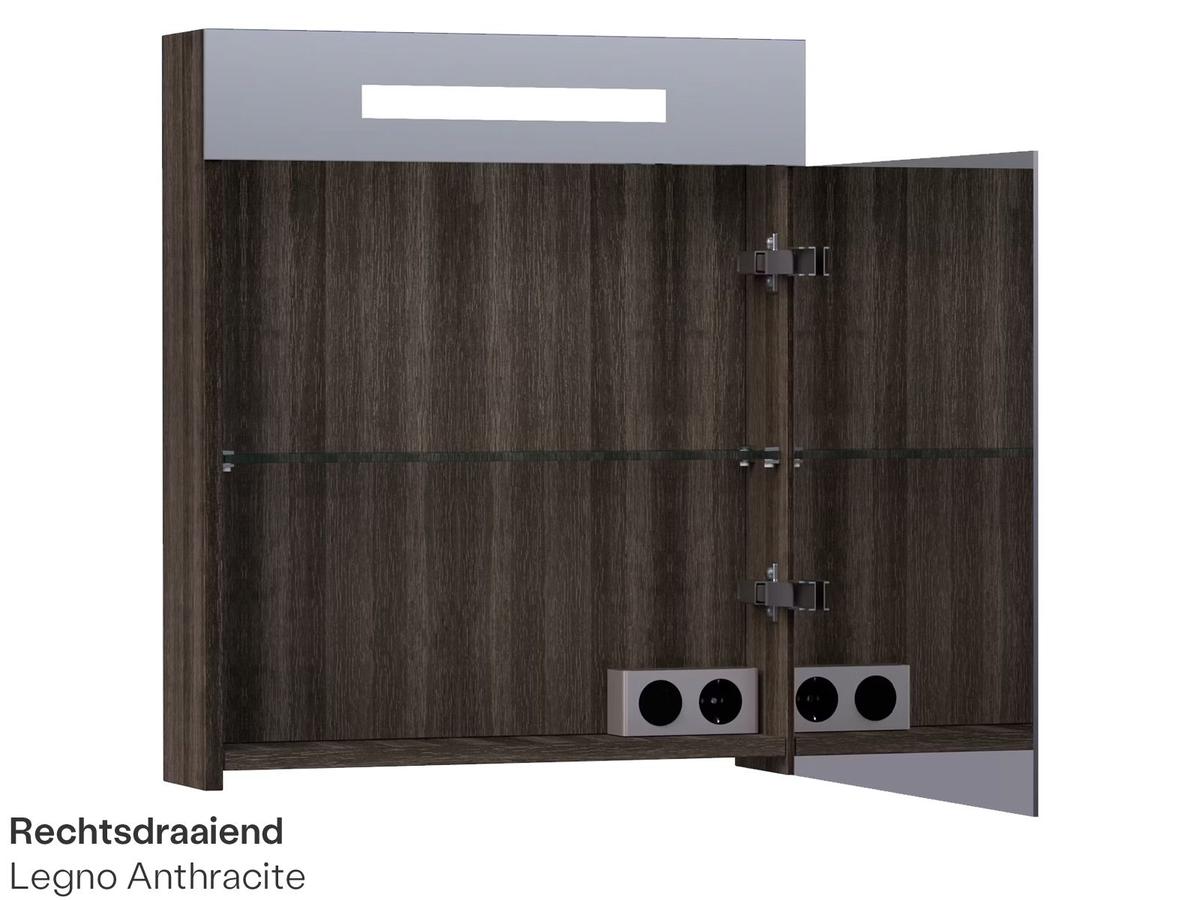 Brauer Double Face 60 Armoire de toilette - 60 cm - Black Diamond - Gaucher